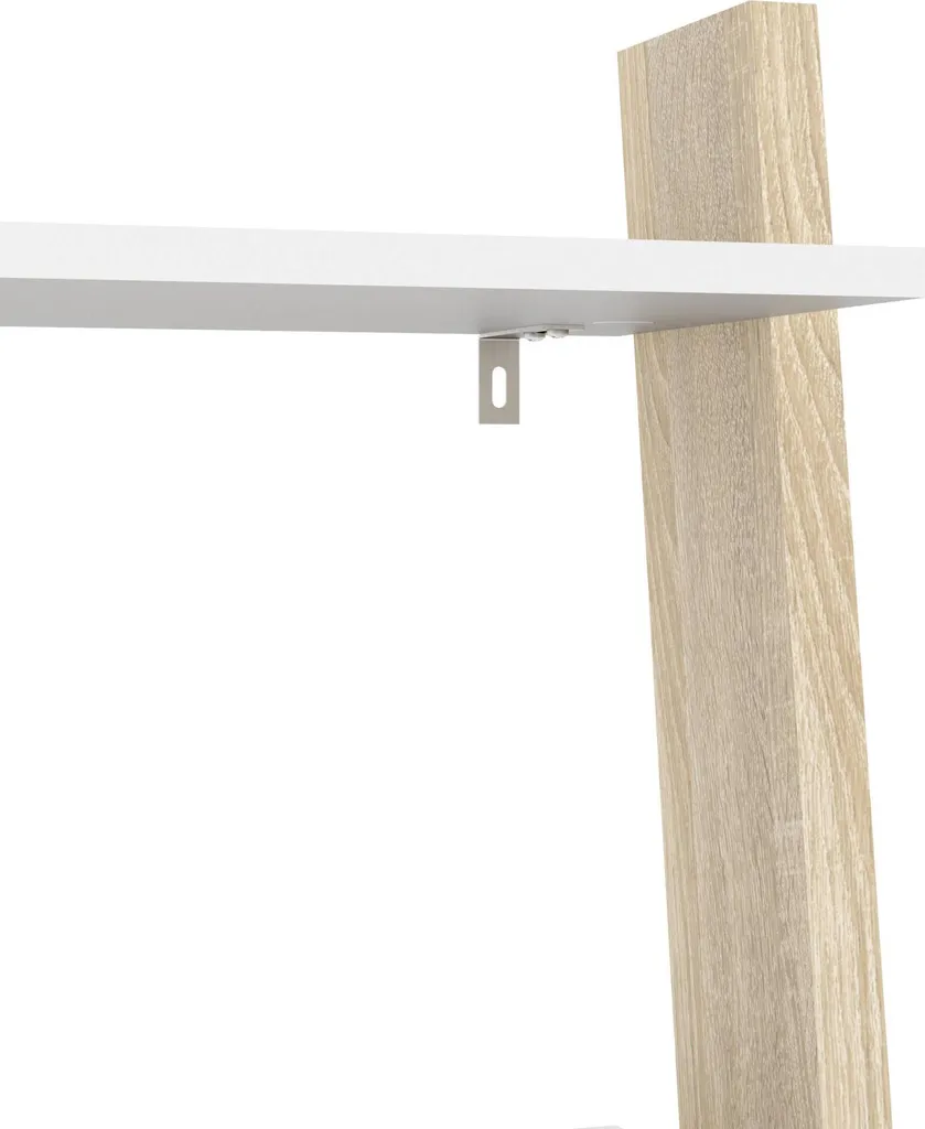 Meuble Bibliothèque Design Scandinave Blanc et Chêne avec Tiroir H180 - 7