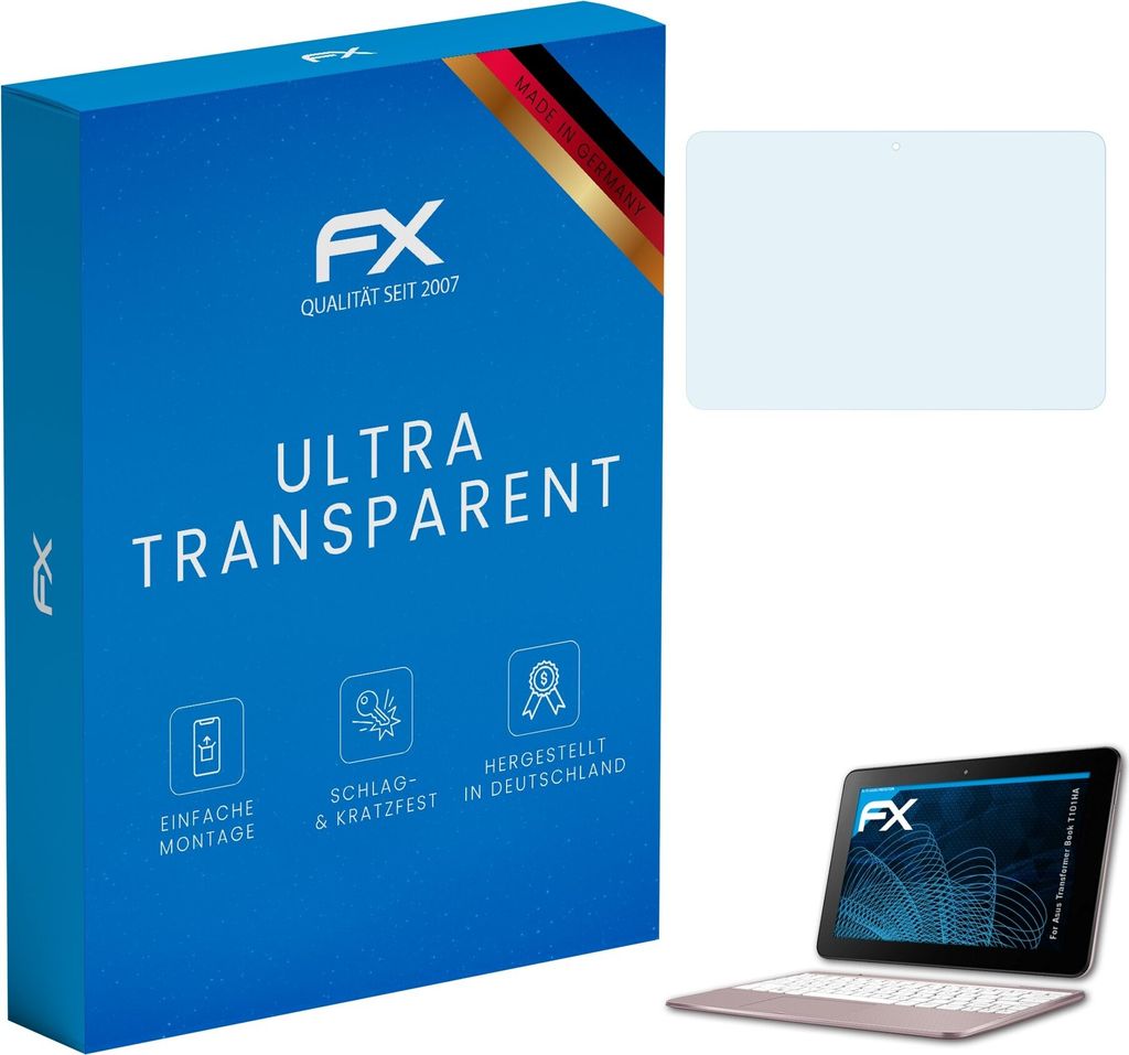 atFoliX FX-Clear 2x Schutzfolie kompatibel mit Asus Transformer Book T101HA Displayschutzfolie