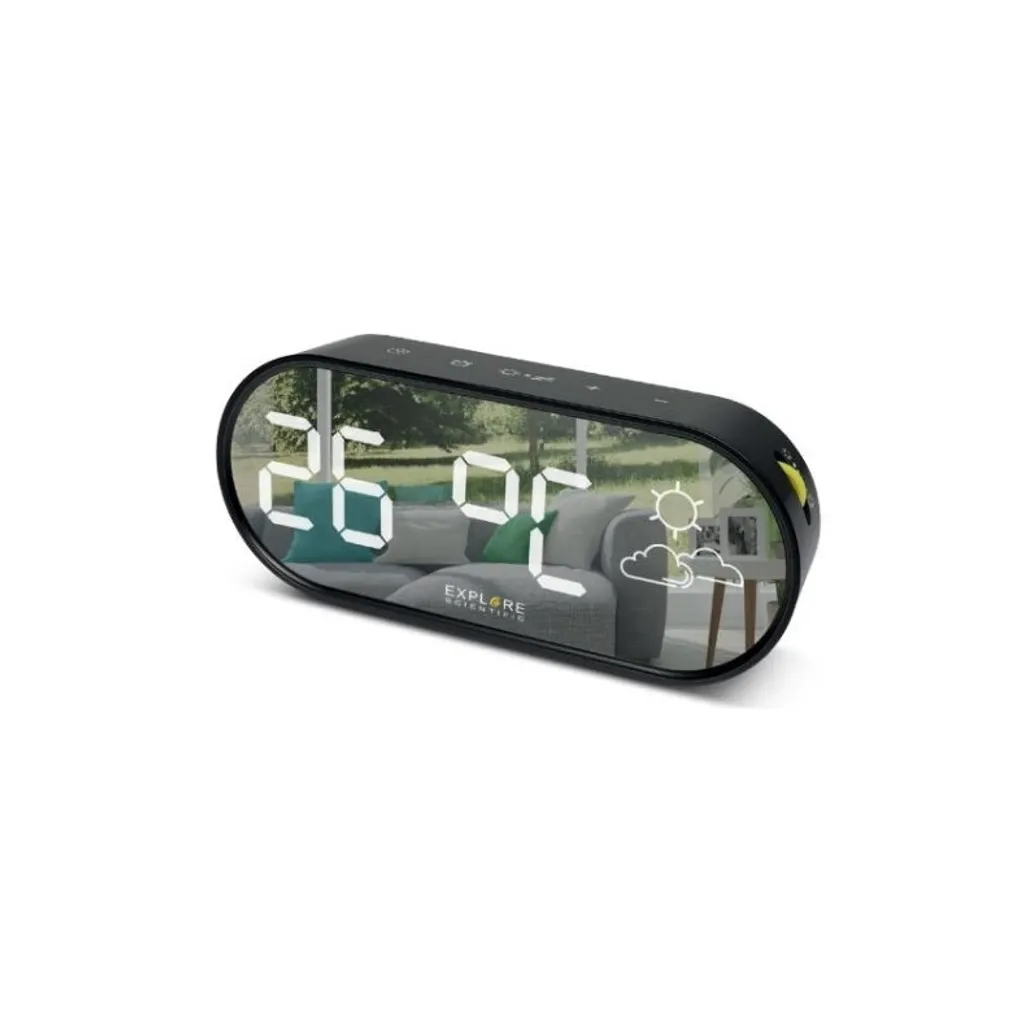 Oregon Scientific OXS012 Horloge de bureau numérique ovale noire chic