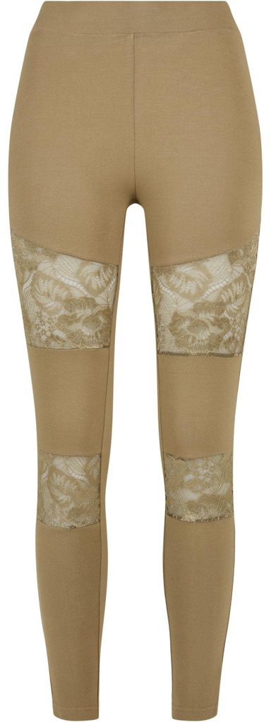 Urban Classics Donna - Leggings con inserti in lacci color Immagine del prodotto 
