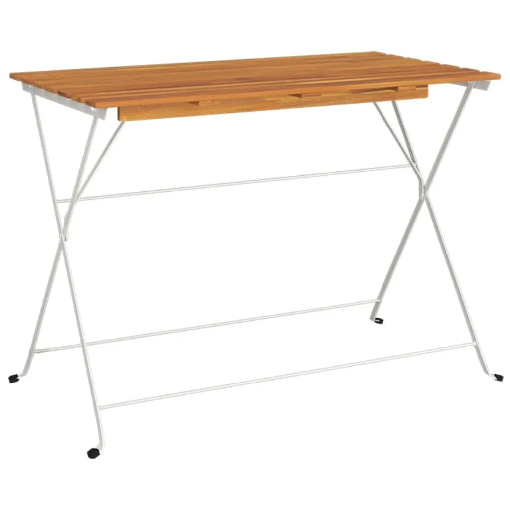 Petite table à manger extérieure pliante en bois pour petit balcon