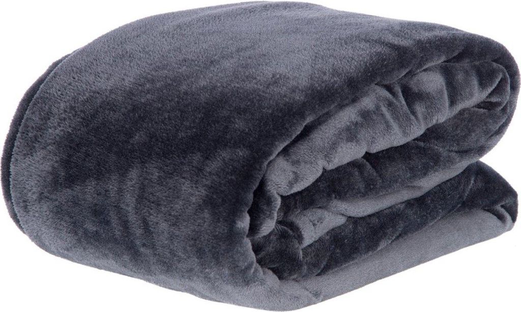 Happyment Fleece Plaid Deluxe – Fleece Decke Schwarz 150x200 cm – Für Sofa, Bett oder Wohnzimmer – Überwurf – Weiche Wohnzimmerdecke