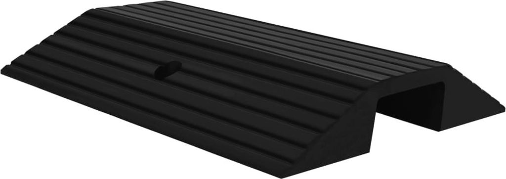 Brückenschwellenrampe THEO 49x40x8 cm Gummi | Kabelbrücke Bodenschwelle Überfahrschutz