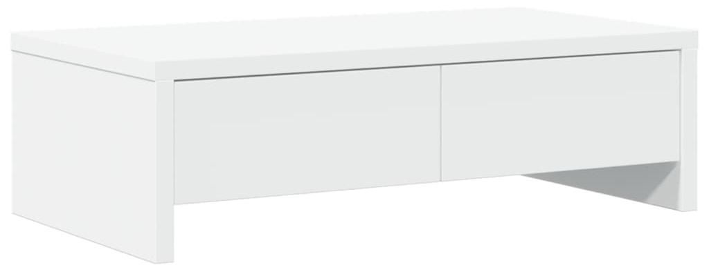 vidaXL Stojan na monitor so zásuvkami biely 50x27x15 cm Obrázok produktu 