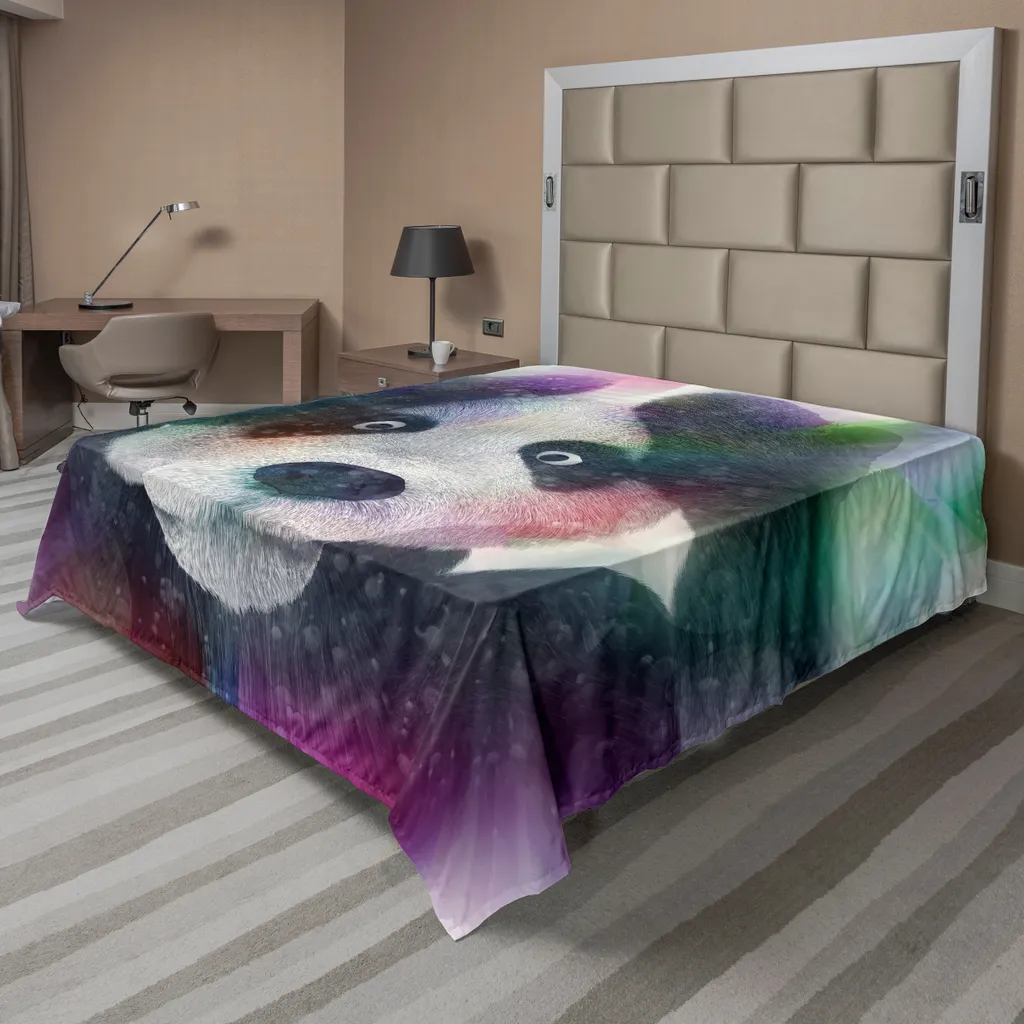 Lenzuolo Sopra ABAKUHAUS 260x228 Panda Psichedelico - Qualità Certificata