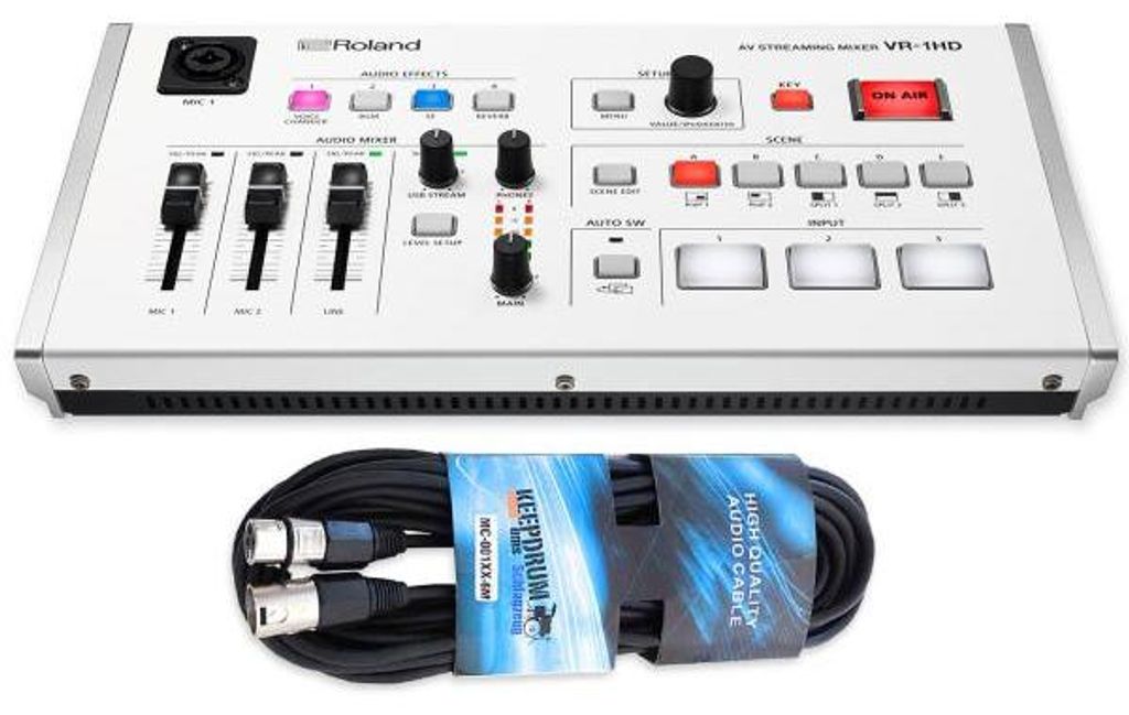 Roland Streaming Mixer VR-1HD mit XLR-Kabel Produktbild 