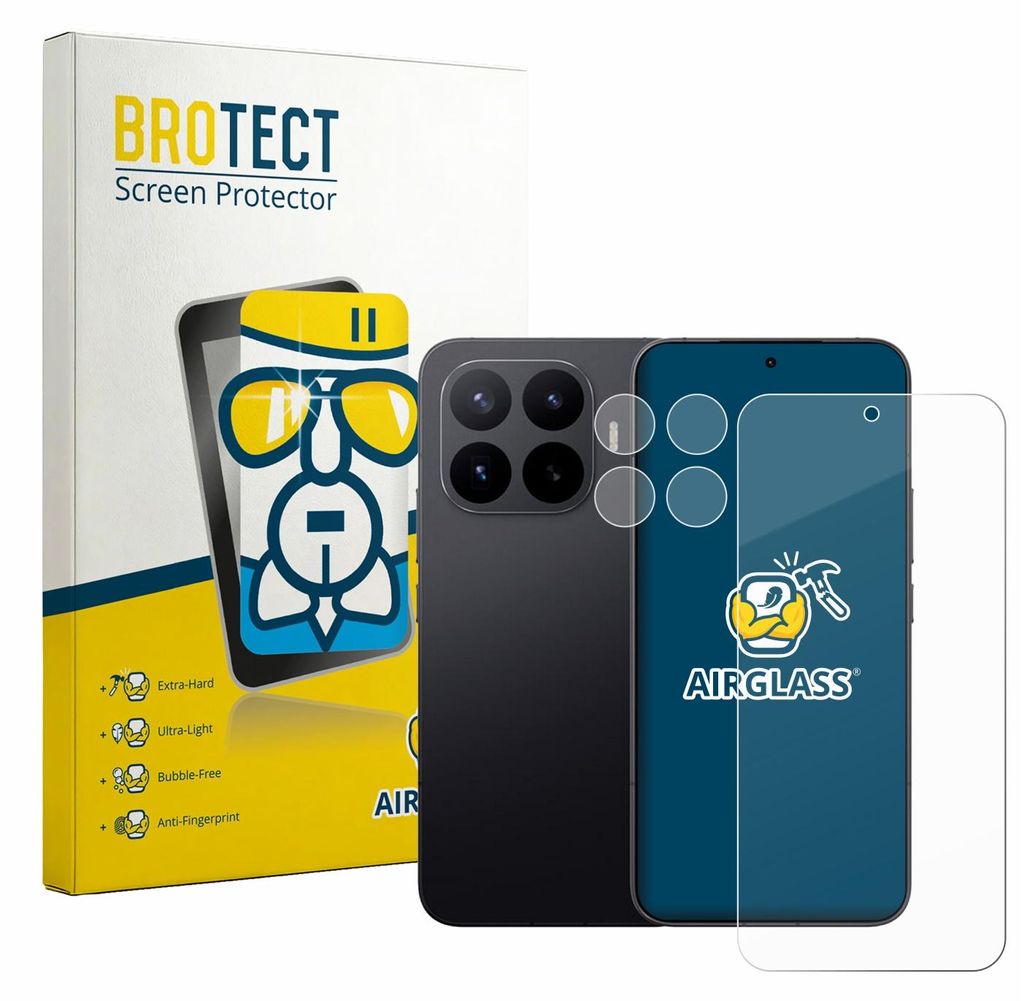 BROTECT Schutzglas für Xiaomi 17T Pro (Display+Kamera) Schutzfolie Panzer Folie Glas Display Schutz klar