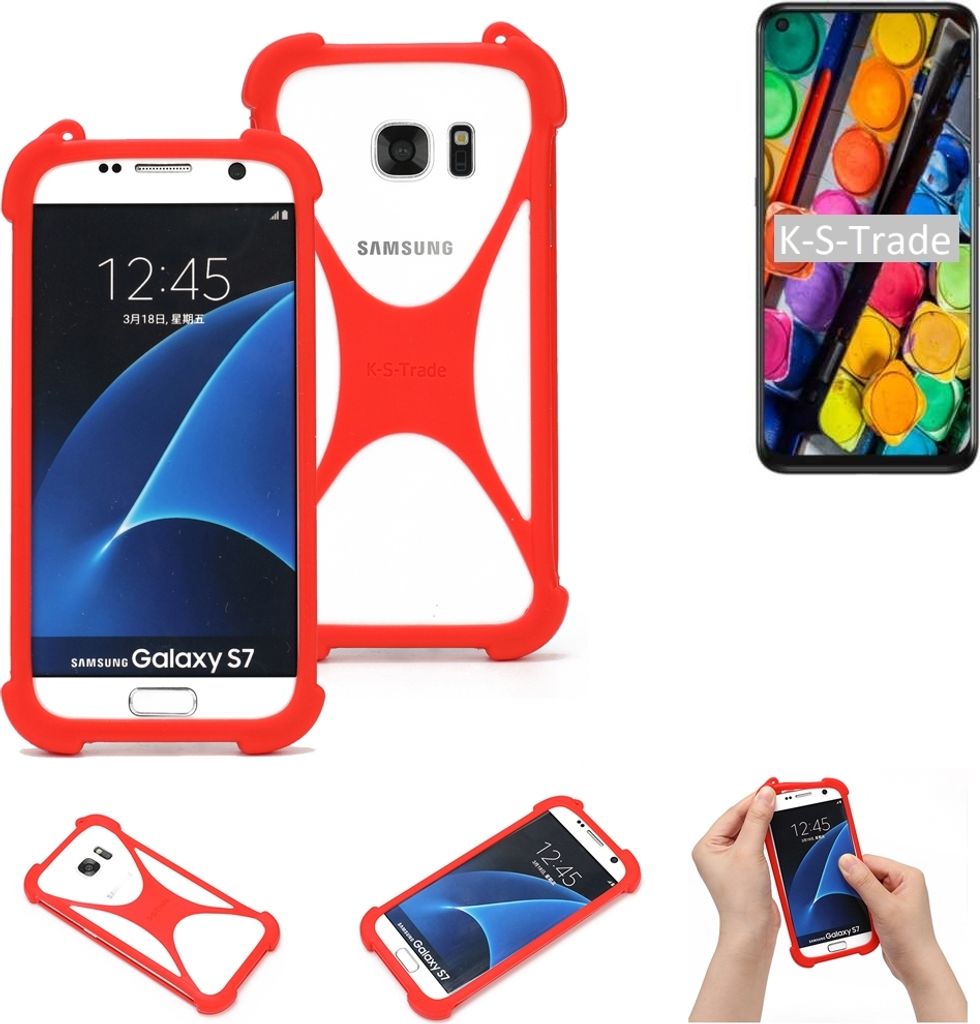 K-S-Trade Handy-Hülle kompatibel mit TCL PLEX Schutz-Hülle Bumper Silikon Schutz Hülle Cover Case Silikoncase Silikonbumper TPU Softcase