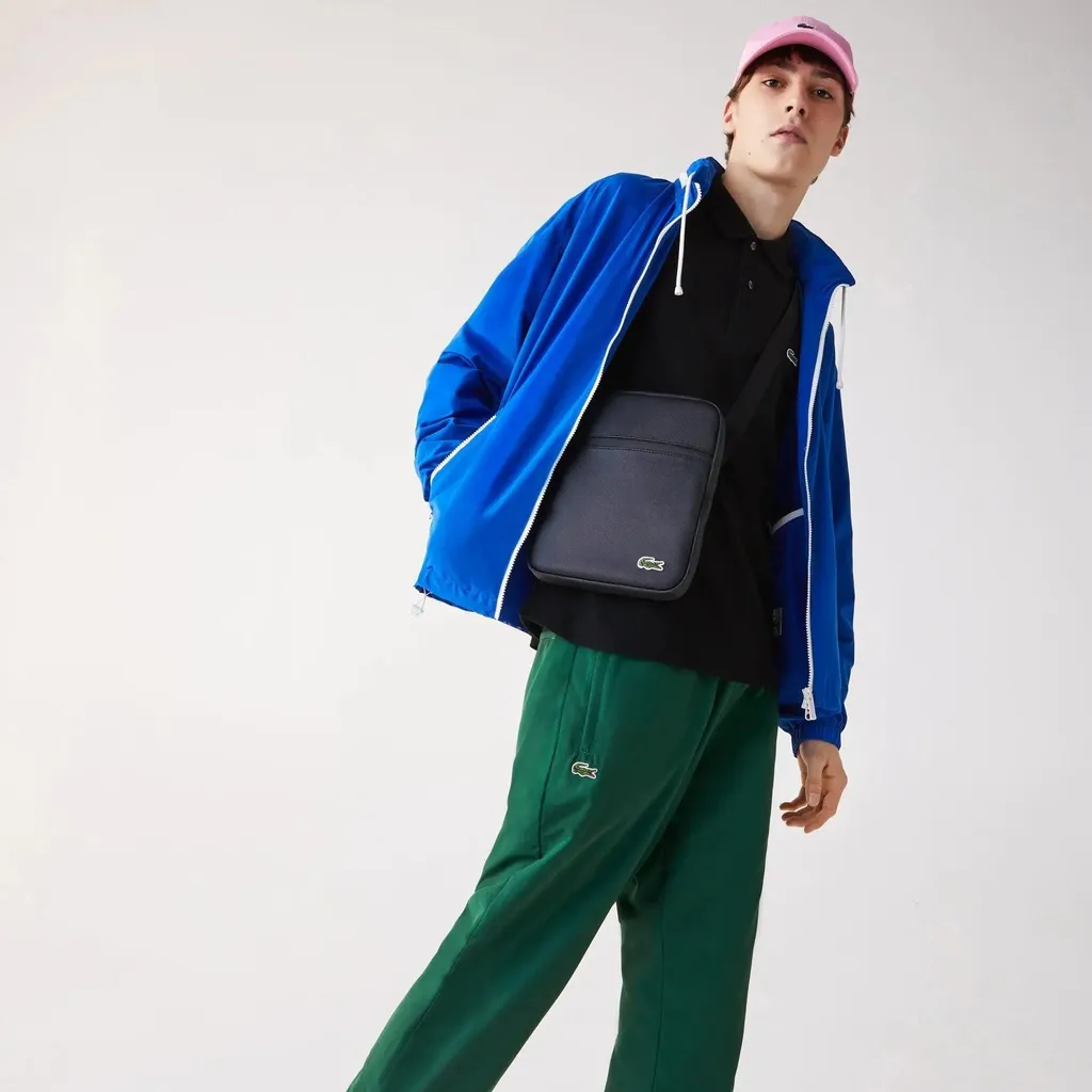 Lacoste Borsa Viaggio Flat Crossover LCST Noir - Leggera e Sicura - 12