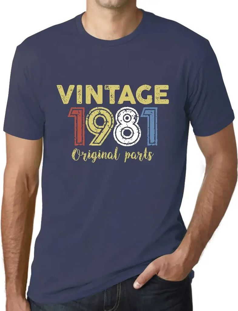 Herren Grafik T-Shirt Ursprüngliche Teile 1981 – Original Parts 1981 – Geschenk 43. Geburtstag Jahrestag 43 Jahre Jubiläum 43 Jährige Mann J...