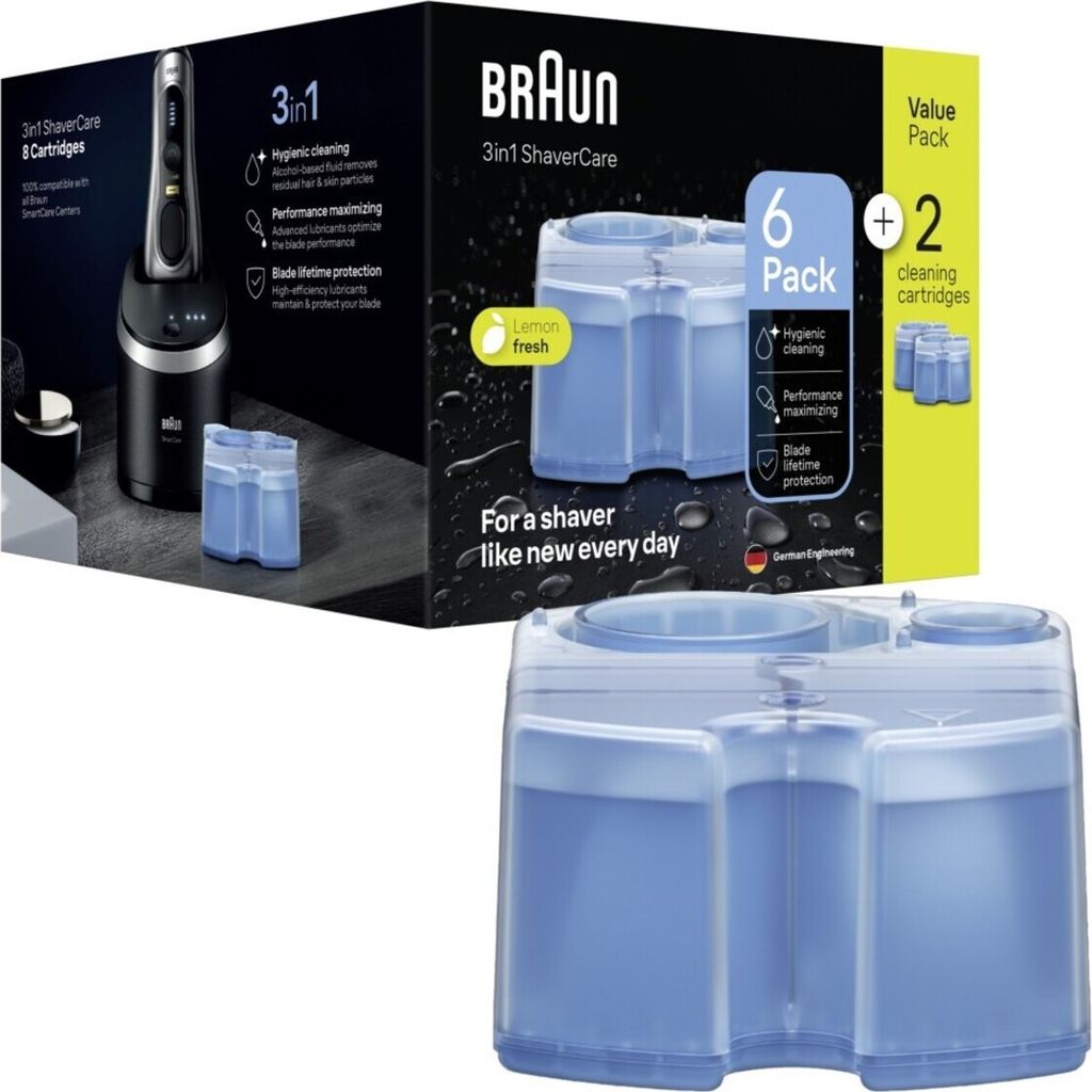 Wkłady Braun 6+2-pak do stacji czyszczącej golarki Zdjęcie produktu 1