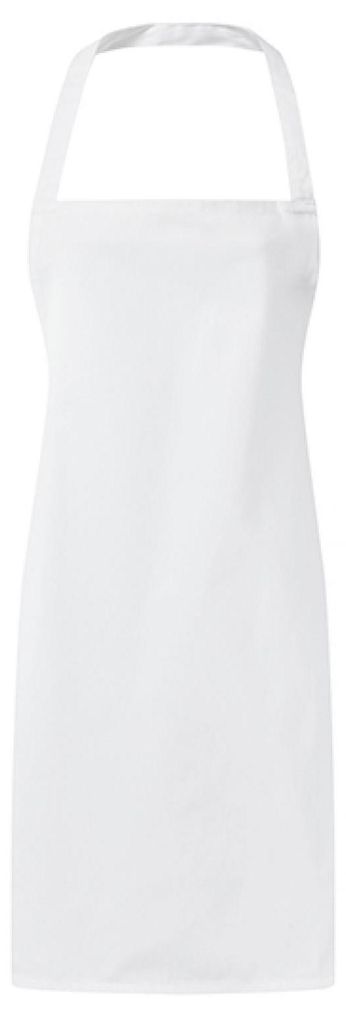 Premier Workwear PR165 | Essential Bib Apron - 67 x 78 cm - Waschbar bis 60 °C - Farbe: White - Größe: 67 x 78 cm