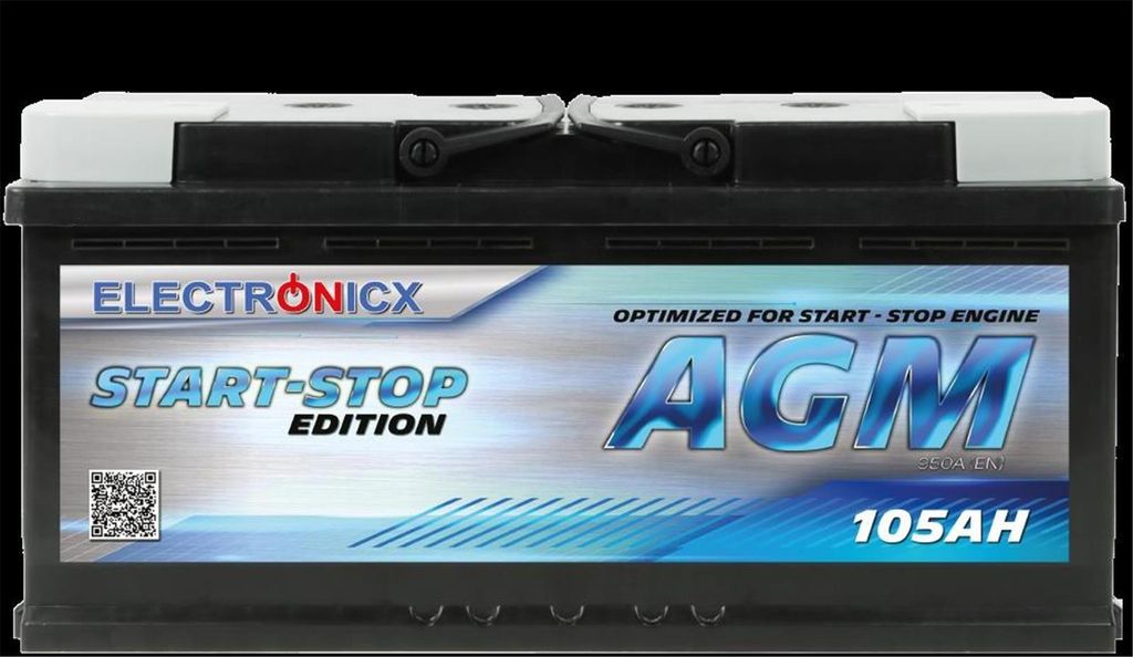 AGM-Autobatterie Electronicx 105 Ah – 12-V-Starterbatterie Produktbild 