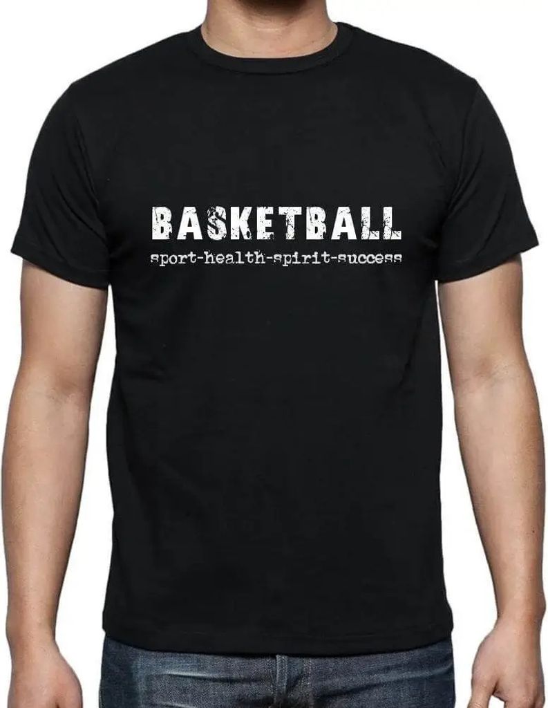 Herren Grafik T-Shirt Basketball Sport-Gesundheit-Geist-Erfolg – Basketball Sport-Health-Spirit-Success – Öko-Verantwortlich Vintage Jahrgang ...