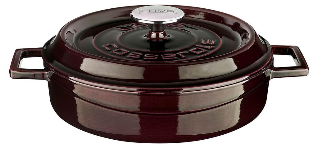 LAVA Emaillierter Gusseisentopf mit Deckel, Ø 24 cm, 2,47 Liter