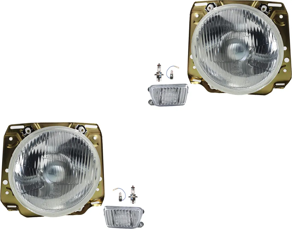 Set Fari Alogeni Johns VW Golf II 19E 83-92 H4 + Nebbia | Ricambi Original Look