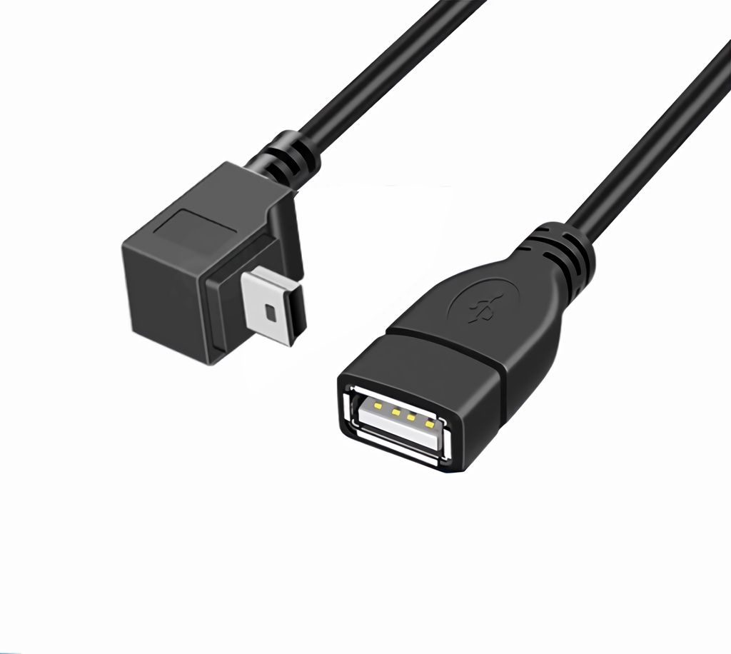 J29 Mini USB OTG Adapterkabel – Mini-USB Stecker auf USB-A Buchse, 25 cm, für USB-Stick, Autoradio & OTG-Geräte