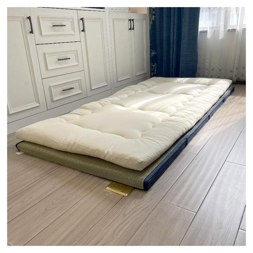 Japanische Premium-Futon-Matratze, komfortables Shikibuton-Bodenbett für unterstützenden Schlaf, traditionelles Baumwollgefülltes Design, platzs...