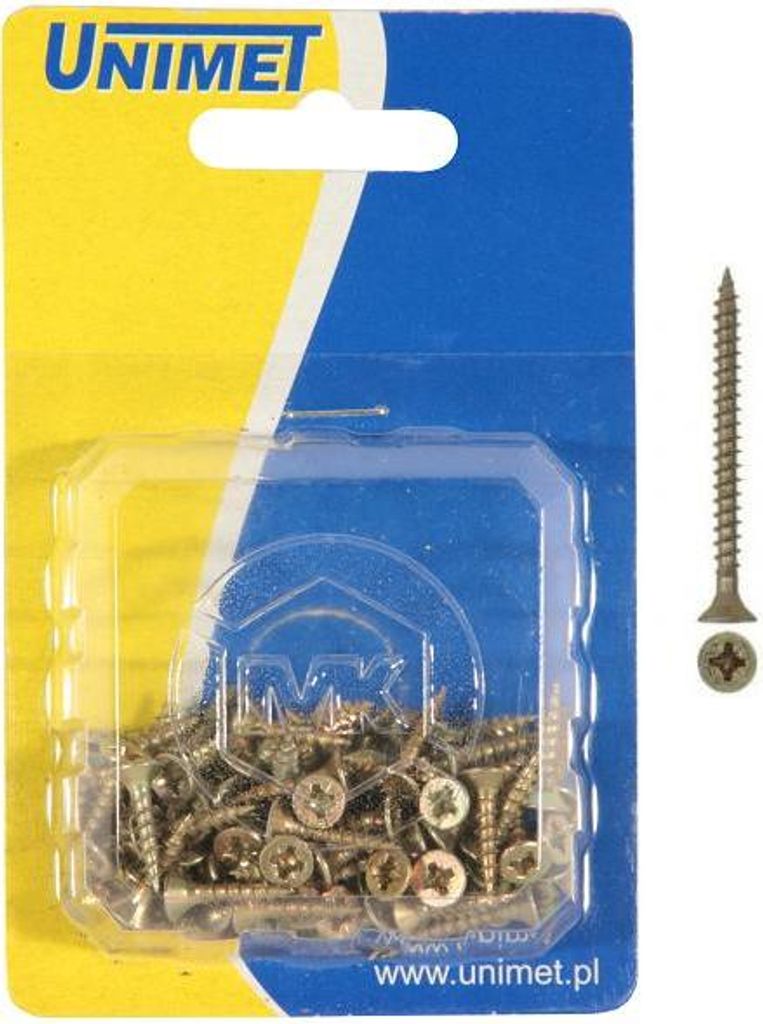 Holzschraube Gelb Verzinkt 4.0*30Mm Op-50Pcs - 509 4.0*30Uc