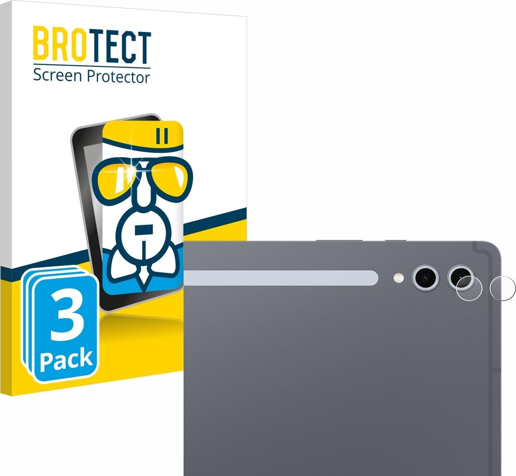 3x BROTECT Schutzglas für Samsung Galaxy Tab S10 Ultra 5G (NUR Kameraschutz) Schutzfolie Panzer Folie Glas Display Schutz klar