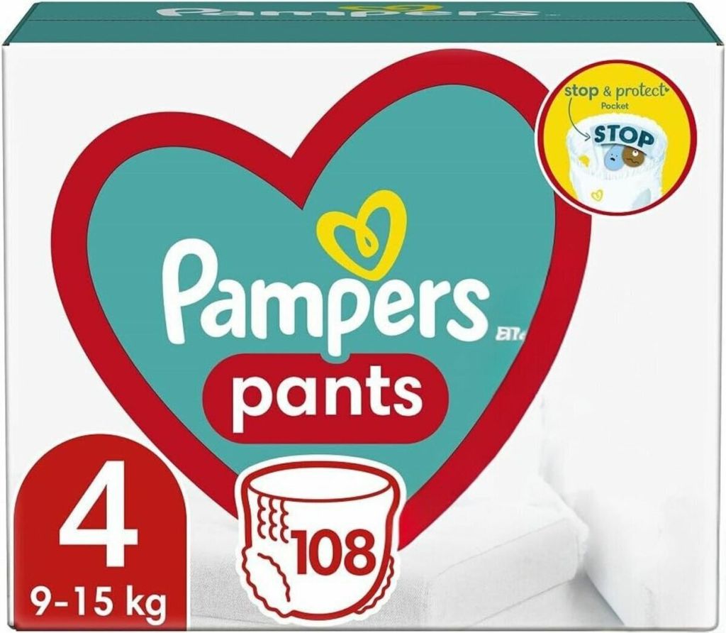 Pampers Pants Windelstiefel Größe 4, 108 Stück, 9-17kg Produktbild 