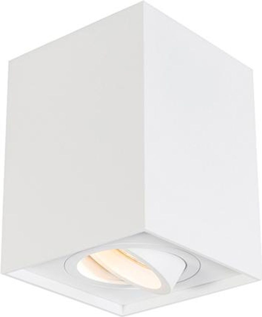 QAZQA - Modern Smart-Wand Spot I Spotlight I Deckenspot I Deckenstrahler I Strahler I Lampe I Leuchte Weiß inkl. WiFi GU10 Verstellbar - Quadro 1 ...