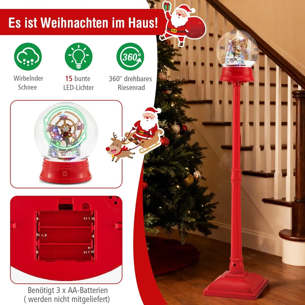 Lanterne Noël Musicale Grande Roue pour Centre de Table et Cadeau Enfant
