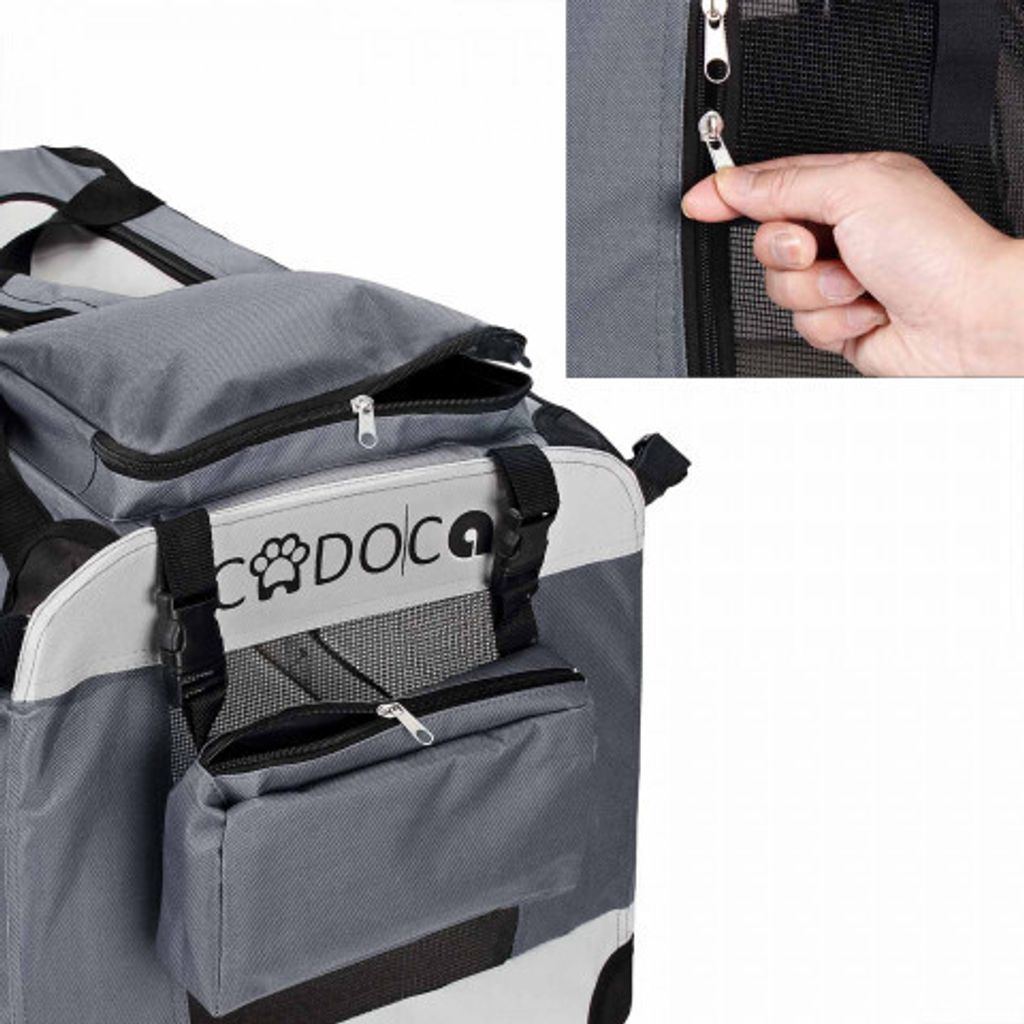CADOCA® Hundebox XXL 90x60x66cm faltbar atmungsaktiv robust Produktbild 