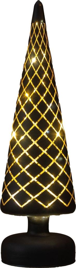 LED Dekobeleuchtung Stimmungsbeleuchtung für Innen Bäumchen verschiedene Designs 3AA, Farbe:Schwarz Rauten