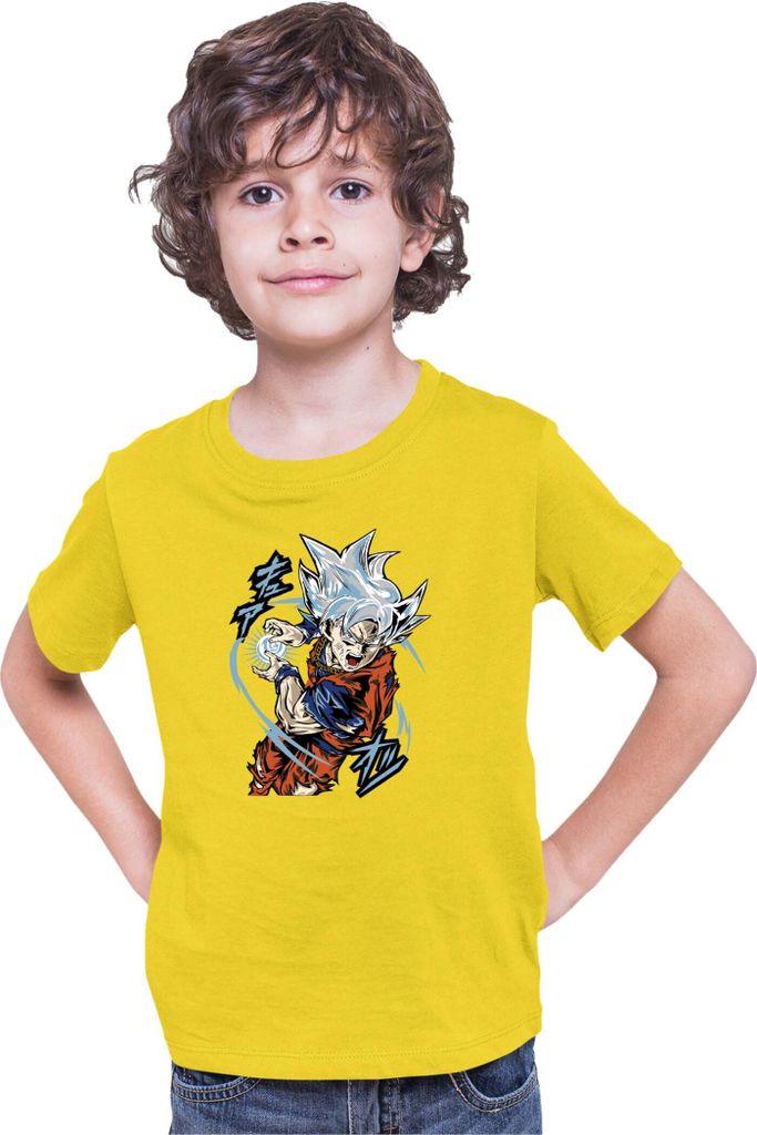 Kinder T-Shirt Dragon Anime Manga Ball Z Goku 40, 5-6 Jahr - 116 / Gelb