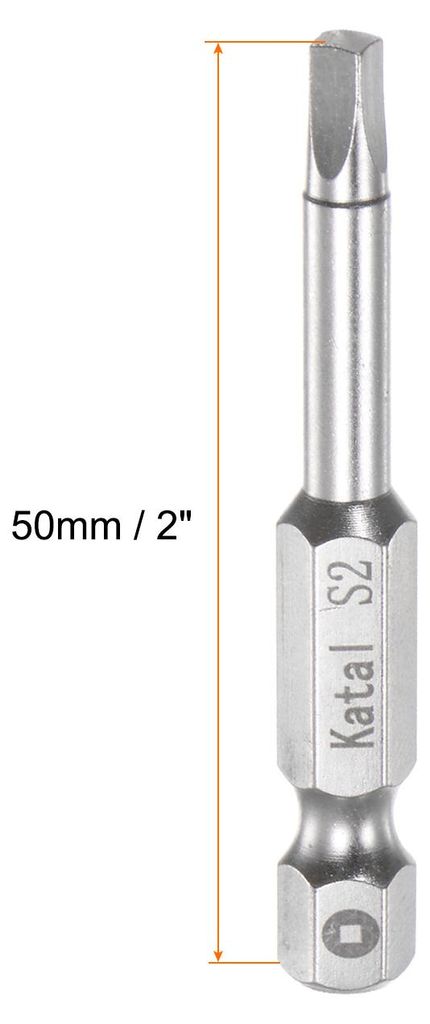5 Stš¹ck S2 Vierkant Schraubendreher Bit Set 1/4 Zoll Sechskantschaft 50mm Lang Magnetisch Bitsatz fš¹r Elektroschrauber Akkuschrauber Werkzeug...