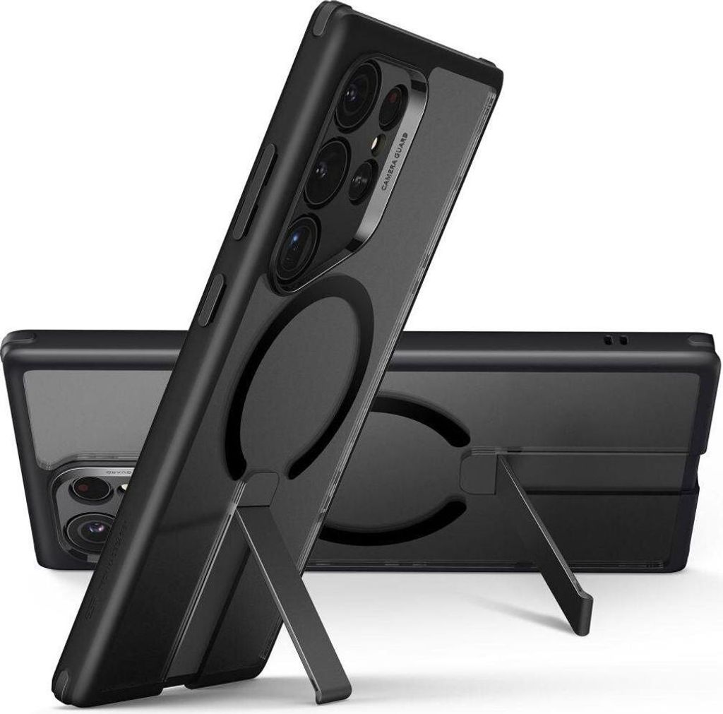 ESR Flickstand Boost Halolock Hülle für Samsung Galaxy S24 Ultra - Transparent und Schwarz
