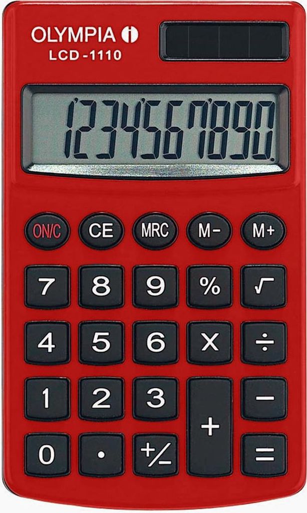 OLYMPIA LCD-1110 Taschenrechner rot