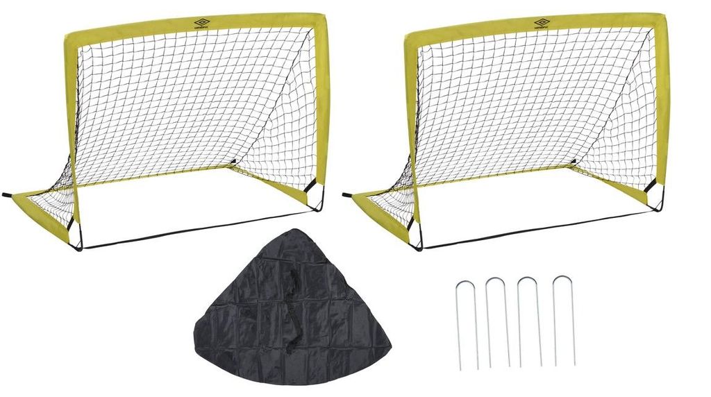 Umbro Pop-Up Fußballtor Set von 2 - Fussball Tor 120 x 90 x Produktbild 