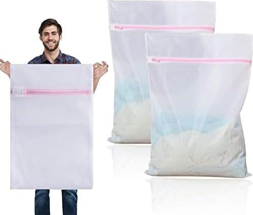 2 Stück Wa?schenetz Groß, überdimensioniert Wäschebeutel 60 x 90 cm, XXL, Wäschenetz für Waschmaschine, Wäschesack kann verwendet werden fü...