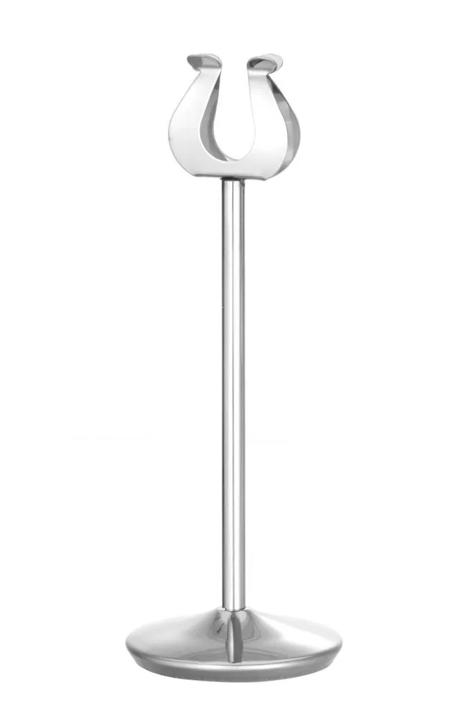 HENDI Porta Menu Acciaio Inox 20cm | Supporto Tavolo Professionale