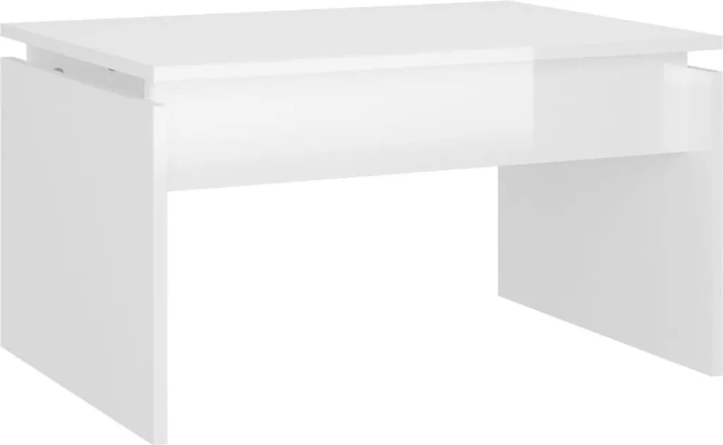 Tavolino Basso Bianco Lucido 68x50x38 cm | Design Moderno Economico - 2