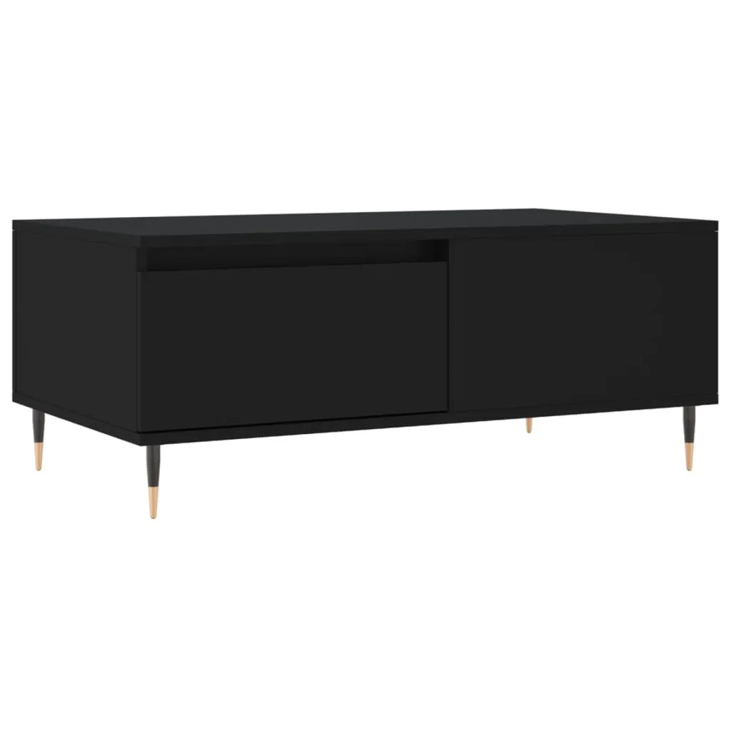 Tavolino Nero 90x50x36,5 cm | Tavolino da Salotto Moderno in Legno