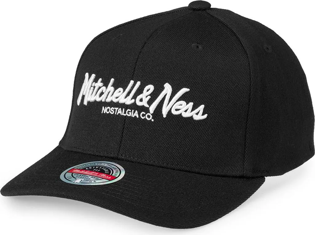 Casquette Snapback Noire et Blanche Mitchell & Ness Design Pinscript - 7
