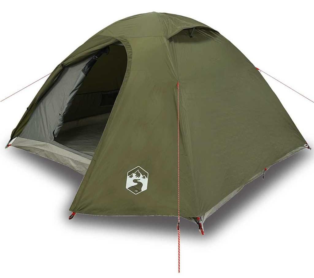 vidaXL Tente de camping dôme 4 personnes vert olive étanche Image du produit 