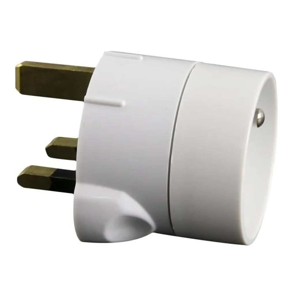 Adaptateur de voyage Royaume-Uni vers France blanc - Connecteur Type G