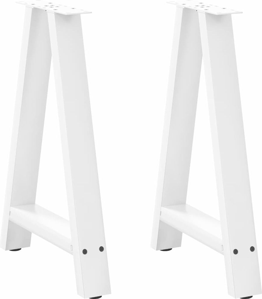 Eleganten-Stil Couchtischbeine A-Form 2 Stk. Weiß 50x(72-73) cm Stahl - Tischbeine CHY688297