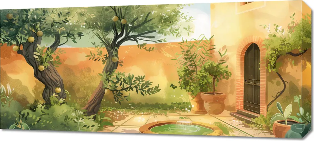 Quadro 90x40cm Giornata di Sole: Tela Canvas per Arredo Moderno