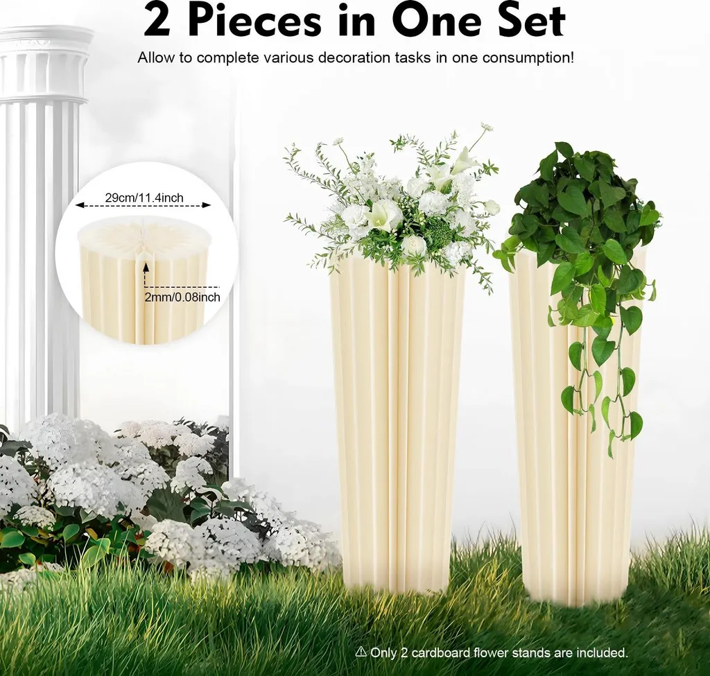 Support de fleur pour mariage et décoration de buffet de fête blanc - 2