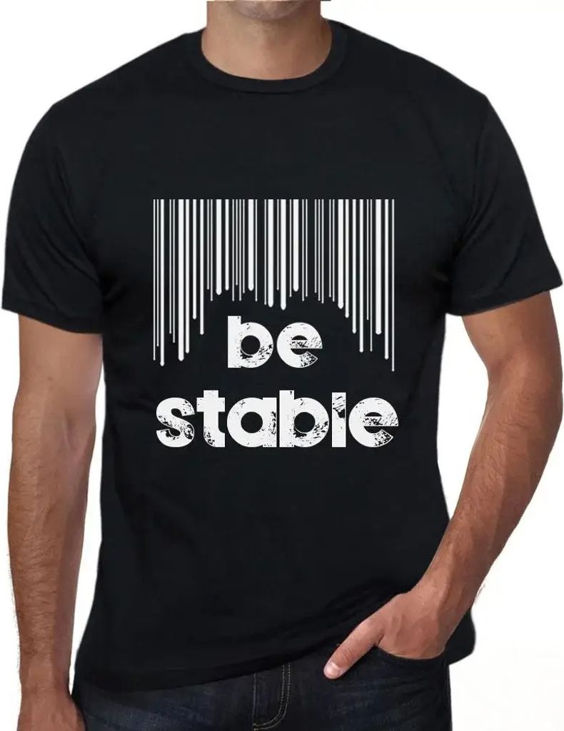 Herren Grafik T-Shirt Barcode muss stabil sein – Barcode Be Stable – Öko-Verantwortlich Vintage Jahrgang Kurzarm Lustige Druck Geburtstag Gesc...