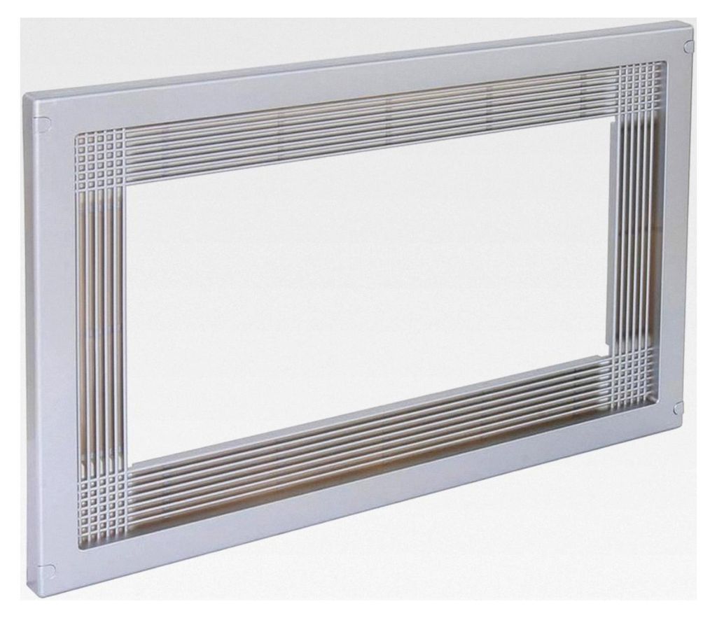 Mikrowellenrahmen für den Einbau in Küchenschränken, Modul 600mm, 600x400mm, Kunststoff, silberlackiertes Aluminium, 1 Stück