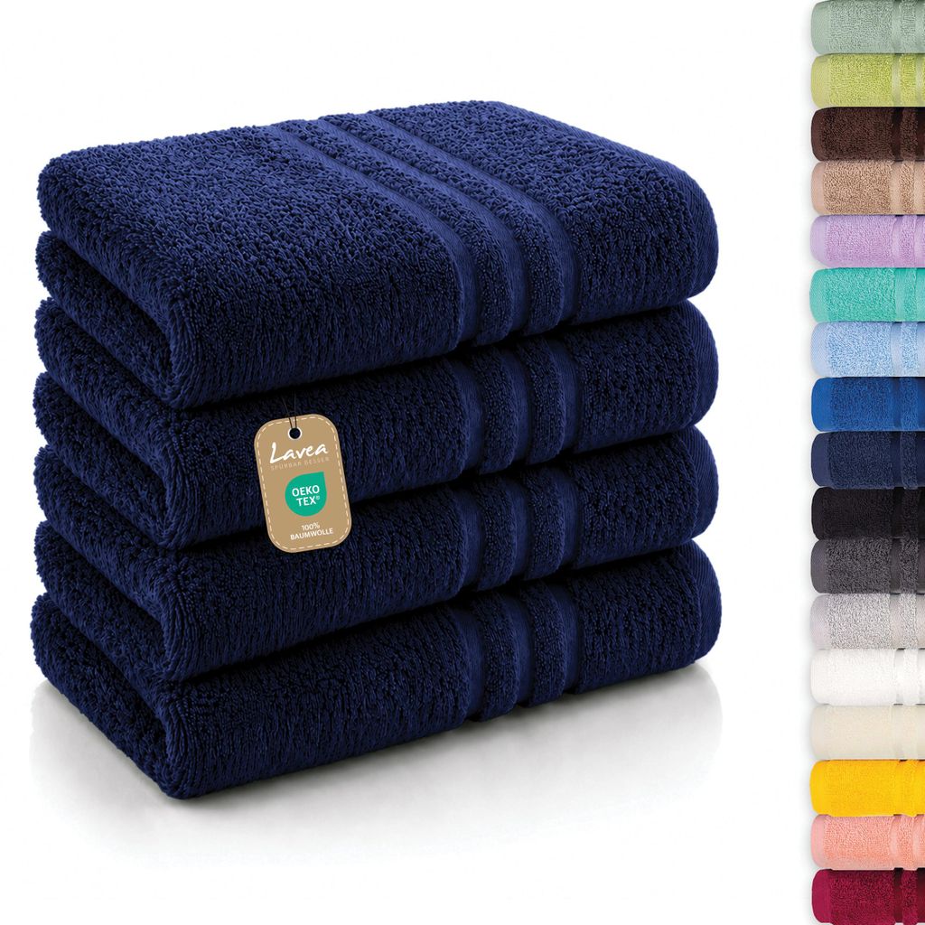 Lavea® 4er Set Handtücher 50x100 cm - Elena, 100% Produktbild 