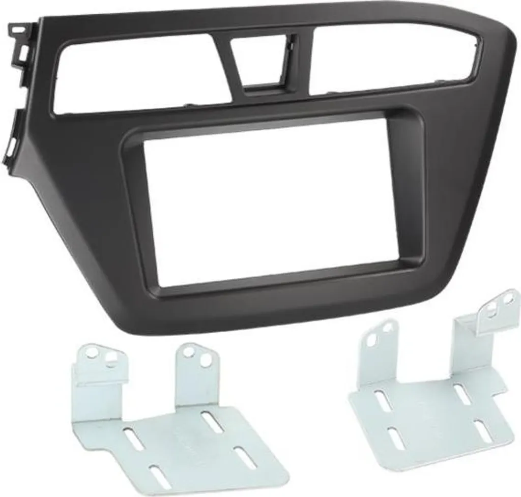 Adaptateur façade 2-DIN Hyundai i20 dès 12/2014 noir autoradio châssis