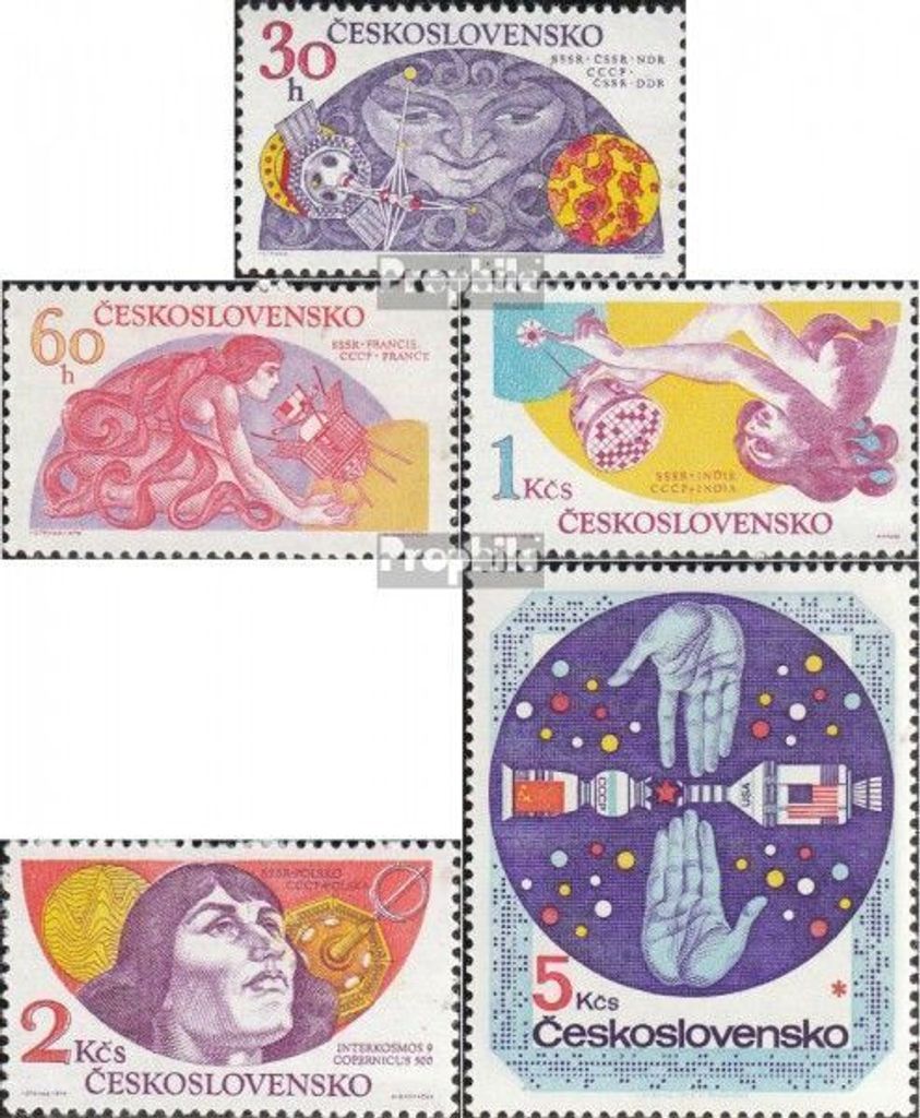 Briefmarken Tschechoslowakei 1975 Mi 2278-2282 (kompl.Ausg.) postfrisch Weltall