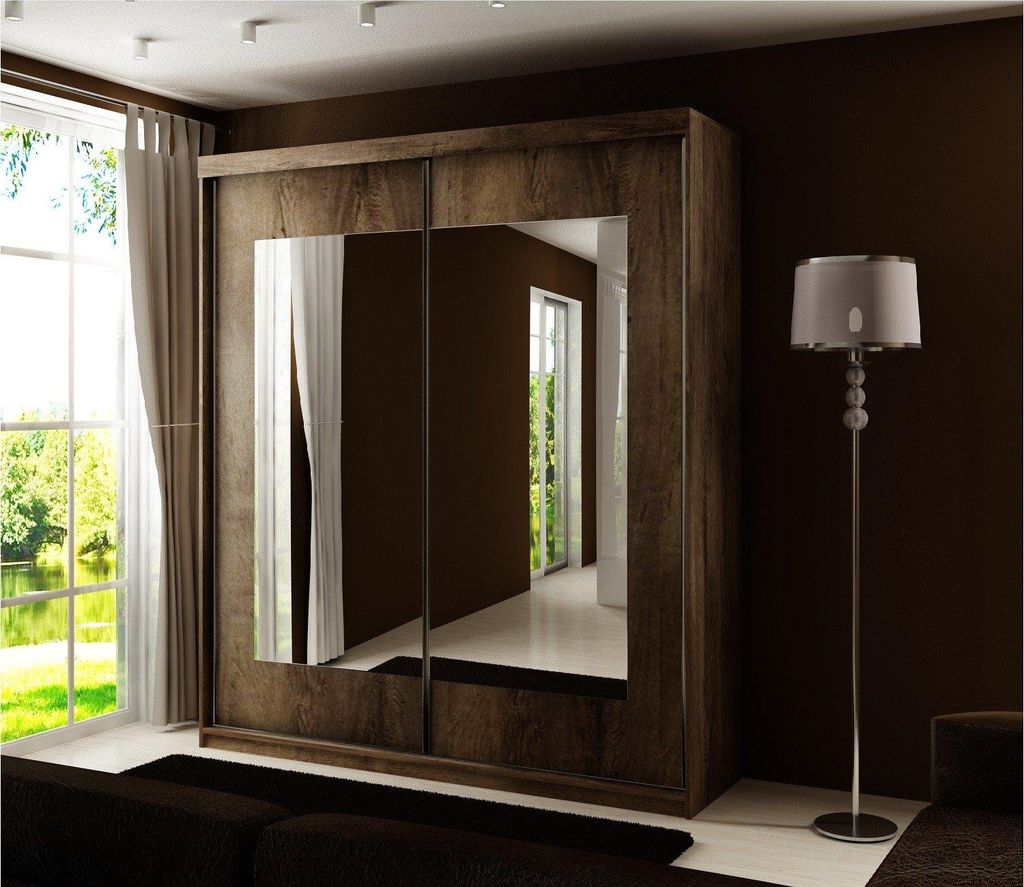 Schrank Top 6. Variante: Farbe Eiche dunkel, Größe 150x200x62